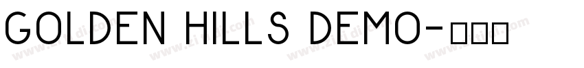 golden hills demo字体转换